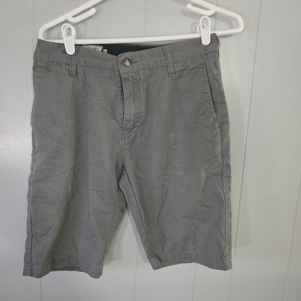 Volcom Frickin Modern Fit Chino Shorts Mens Size‎ 28 Grey Good Walk Shorts